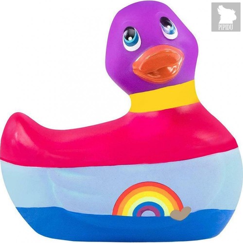 Вибратор-уточка I Rub My Duckie 2.0 Colors с разноцветными полосками, цвет разноцветный - Big Teaze Toys