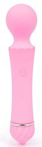 Розовый вибромассажер Sasa с круглой головкой - 16 см., цвет розовый - A-Loving