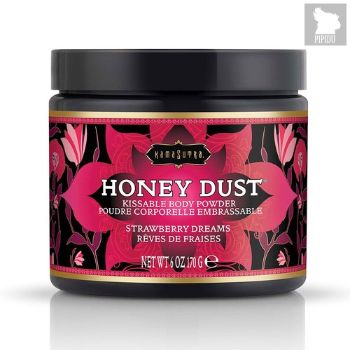 Пудра для тела Honey Dust Body Powder с ароматом клубники - 170 гр. - Kama Sutra