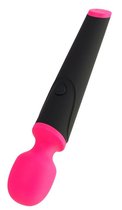 Черно-розовый вибростимулятор ASTER - 19,5 см., цвет розовый/черный - Toyfa