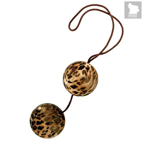 Леопардовые вагинальные шарики DUOTONE BALLS, цвет леопард - California Exotic Novelties