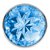 Большая серебристая анальная пробка Diamond Light blue Sparkle Large с голубым кристаллом - 8 см - Lola Toys