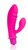 Розовый вибромассажер Cosmo с отростком - 8,5 см., цвет розовый - Bioritm