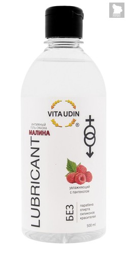 Интимный гель-смазка на водной основе VITA UDIN с ароматом малины - 500 мл. - Vita Udin