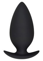 Большая черная силиконовая анальная пробка - 10,5 см., цвет черный - Toy Joy