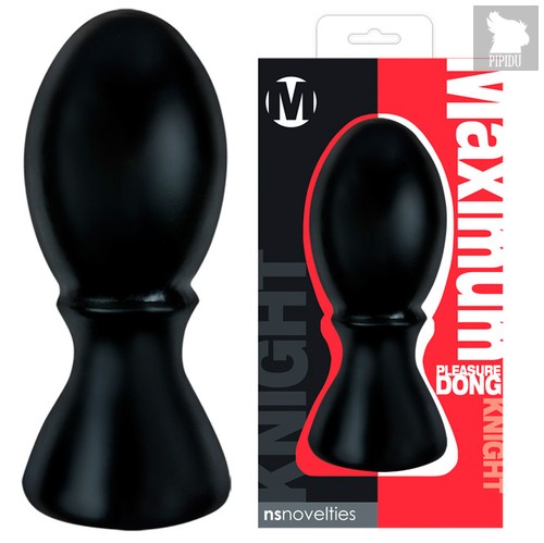 Анальный стимулятор Maximum - Pleasure Dong - Knight, цвет черный - NS Novelties