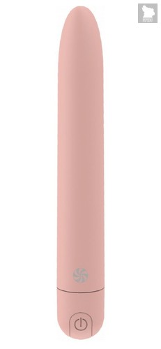 Персиковый перезаряжаемый вибратор Haze - 18 см., цвет персиковый - Lola Toys