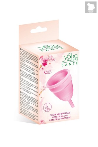 Ментруальная чаша L розовая Coupe menstruelle rose taille L, цвет розовый - Yoba