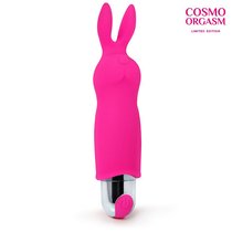 Розовый вибромассажёр в форме зайчика - 12,5 см., цвет розовый - Bior toys