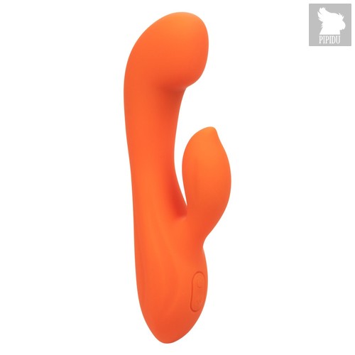 Оранжевый вибромассажер Stella Liquid Silicone Dual “G” - 17,75 см., цвет оранжевый - California Exotic Novelties