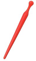 Красный силиконовый уретральный плаг - 10 см, цвет красный - Toyfa