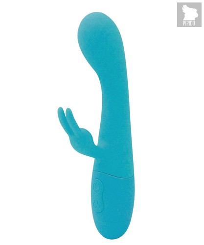 Голубой вибратор Naya с клиторальным отростком - 18,3 см, цвет голубой - Le Frivole