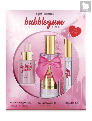 Набор средств для массажа и ласк Bubblegum Play Kit - Bijoux Indiscrets