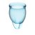 Набор голубых менструальных чаш Feel confident Menstrual Cup, цвет голубой - Satisfyer