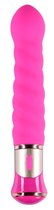 Ярко-розовый спиралевидный вибратор - 21 см., цвет розовый - МиФ