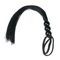 Черная силиконовая плеть Silicone Whip - 32 см., цвет черный - Easy toys