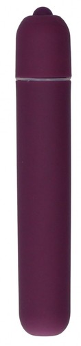 Фиолетовая вибропуля Bullet Vibrator Extra Long - 10,5 см., цвет фиолетовый - Shots Media