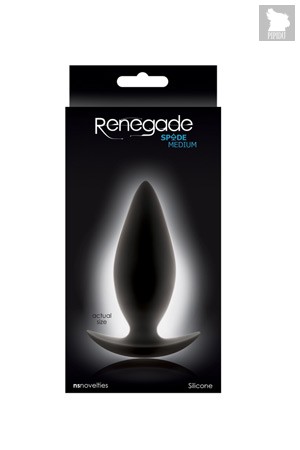 Чёрная анальная пробка для ношения Renegade Spades Medium - 10,1 см - NS Novelties