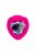 Розовая анальная втулка Diamond Heart с прозрачным кристаллом - 9,5 см., цвет прозрачный - Toyfa