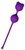 Фиолетовые вагинальные шарики A-Toys с ушками, цвет фиолетовый - Toyfa
