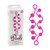 Две цепочки анальных шариков Posh Silicone “O” Beads — Pink, цвет розовый - California Exotic Novelties