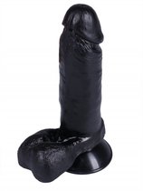 Черный фаллоимитатор-реалистик на присоске №4 - 17 см., цвет черный - МиФ