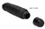 Черный вибромассажер Ribbed Multispeed Vibrator - 17 см., цвет черный - Shots Media