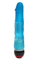 Голубой вибратор-реалистик - 21,5 см, цвет голубой - 4sexdreaM