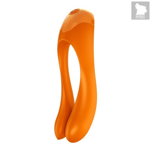 Оранжевый универсальный унисекс вибростимулятор Candy Cane, цвет оранжевый - Satisfyer
