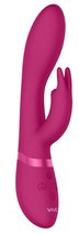 Розовый вибромассажер-кролик Zosia - 21,3 см., цвет розовый - Shots Media