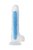 Прозрачно-синий фаллоимитатор, светящийся в темноте, Steve Glow - 20 см, цвет синий - Toyfa