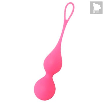 Матовые розовые вагинальные шарики Кегеля Layla Peonia, цвет розовый - Seven Creations