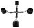 Черный набор крестовой фиксации Bondage Set, цвет черный - ORION