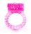 Розовое рельефное эрекционное кольцо с вибропулей, цвет розовый - Brazzers