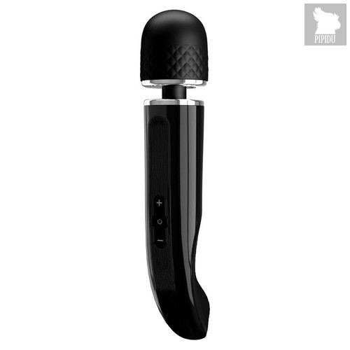 Черный мощный жезловый вибратор с изогнутой ручкой Charming Massager - 24 см., цвет черный - Baile