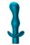 Бирюзовая фигурная анальная пробка с вибрацией Passion - 14 см, цвет синий - Lola Toys