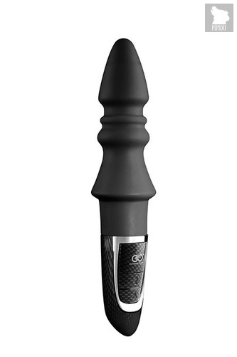 Черный конический анальный вибромассажер-ёлочка JOYFUL PLUG VIBRATOR 5.5INCH - 14 см., цвет черный - Nanma (NMC)