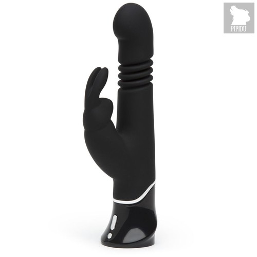 Черный хай-тек вибратор Greedy Girl Thrusting Rabbit Vibrator - 22,8 см., цвет черный - Lovehoney