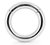 Серебристое среднее эрекционное кольцо на магнитах - Bioritm