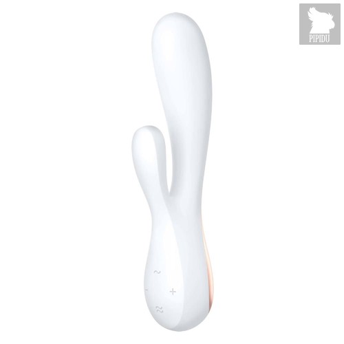 Белый вибратор-кролик Satisfyer Mono Flex с управлением через приложение - 20,4 см., цвет белый - Satisfyer