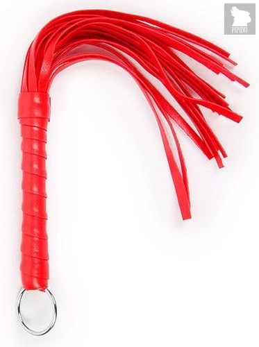 Красная плеть с рукоятью в оплетке - 28 см., цвет красный - Bioritm