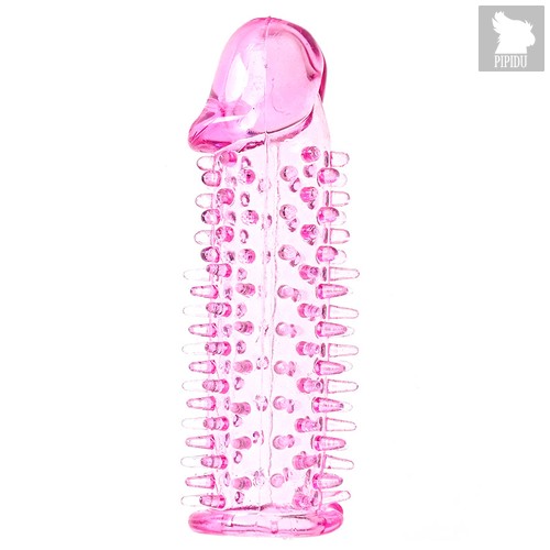 Насадка на фаллос Orgasm Pleasure с шипами, цвет розовый - SEXTOY