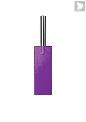 Фиолетовая прямоугольная шлёпалка Leather Paddle - 35 см - Shots Media