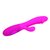 Лиловый перезаряжаемый вибратор Snappy с клиторальным отростком - 19,5 см, цвет розовый - Baile