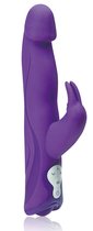 Фиолетовый силиконовый вибратор JUMPING BULLETS с 3 моторами - 22 см., цвет фиолетовый - Erotic Fantasy