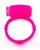 Розовое малоэластичное кольцо на член с вибрацией, цвет розовый - Brazzers