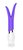 Фиолетовый вибратор-ротатор с раздвоенным кончиком LILY - 18 см., цвет фиолетовый - Dibe