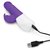 Фиолетовый вибратор-кролик с возвратно-поступательными движениями головки - 24 см., цвет фиолетовый - Rabbit Essentials