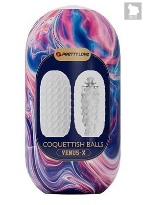 Мастурбатор в форме яйца Coquettish Balls, цвет белый - Baile