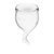 Набор прозрачных менструальных чаш Feel secure Menstrual Cup, цвет прозрачный - Satisfyer
